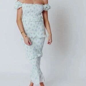 Mable x Worth Collective Ada Tiered Ruffle Maxi Dress Sz 3X Bump Friendly